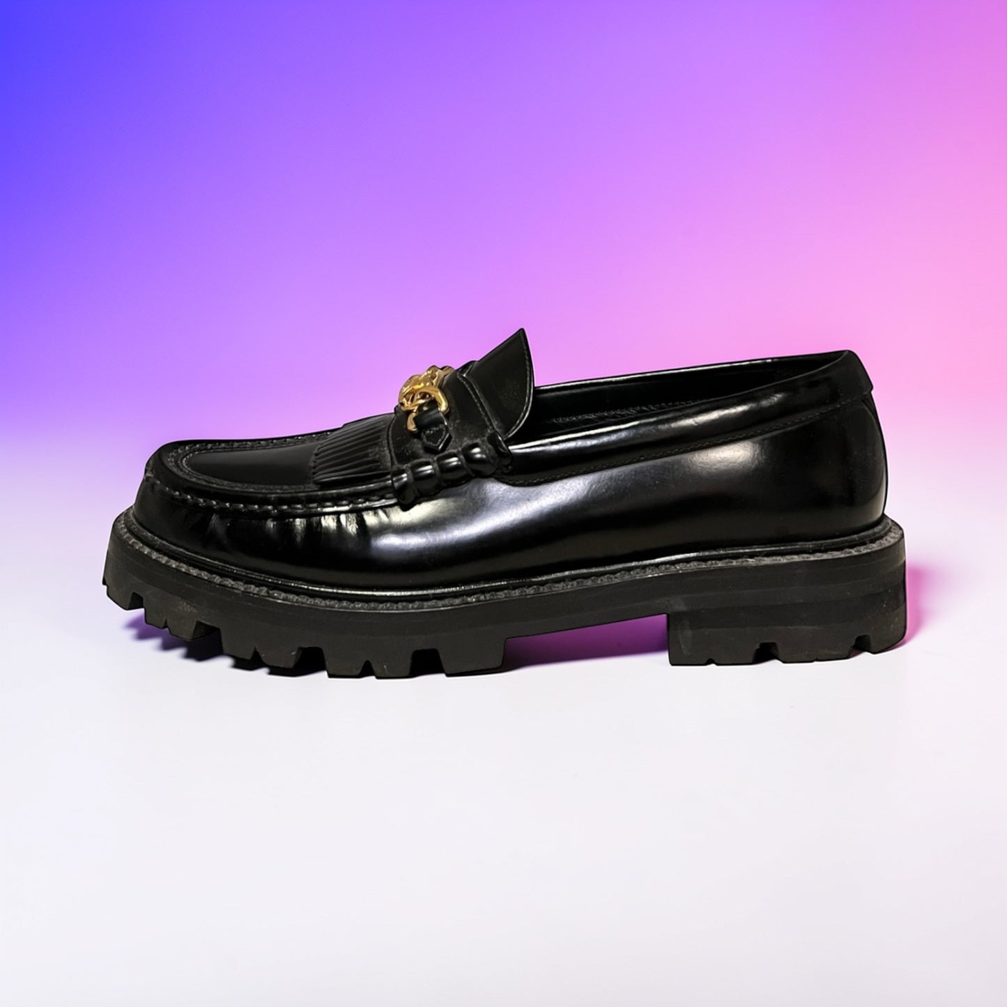 CELINE Margaret Triomphe Loafer in Black | 38.5
