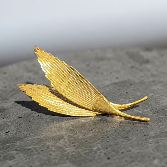 MIRIAM HASKELL Vintage Double Leaf Brooch