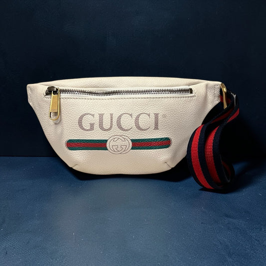GUCCI GG Belt Bag in White