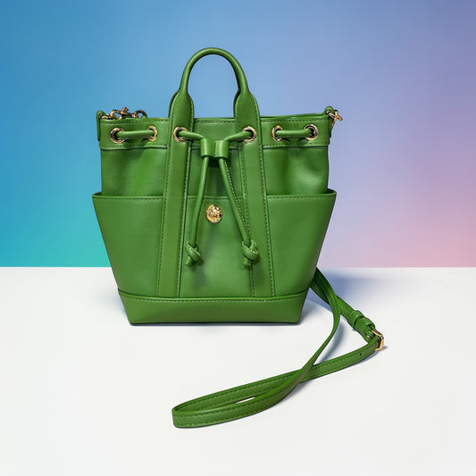 VERONICA BEARD Goody Mini Bucket Crossbody Bag in Green