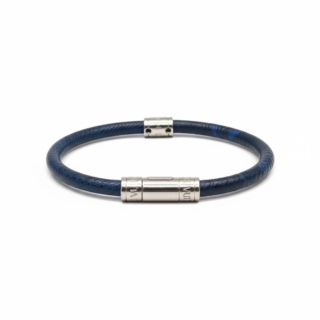 LOUIS VUITTON Split Bracelet in Blue & Black