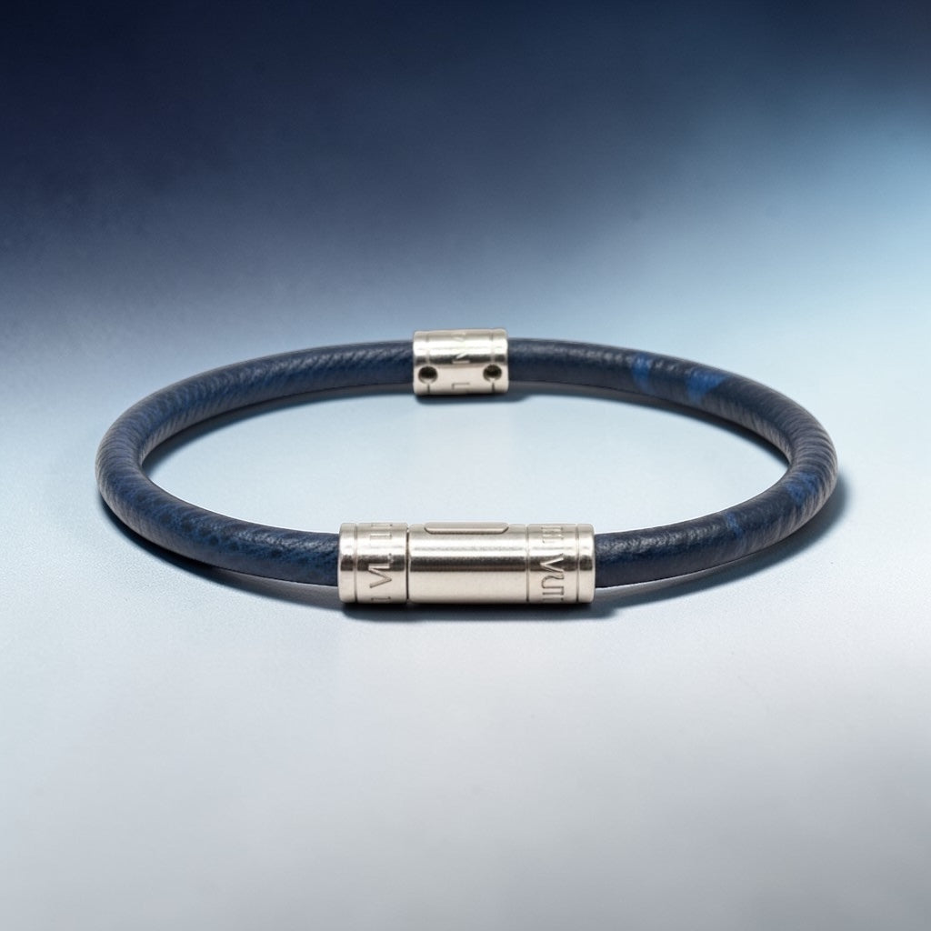LOUIS VUITTON Split Bracelet in Blue & Black