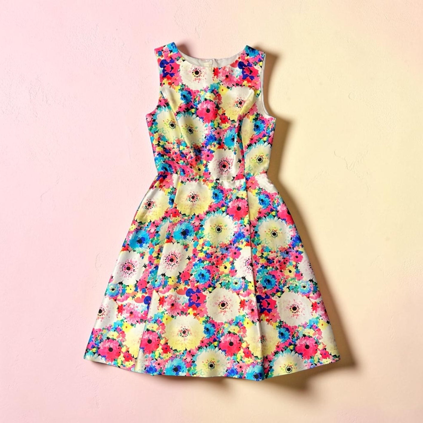 Oscar de la Renta Floral Fit & Flair Dress + Belt | 4