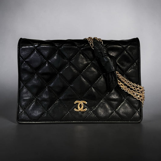 CHANEL Multi Chain Flap Bag in Black