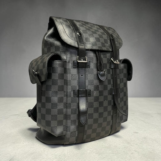 LOUIS VUITTON Christopher Backpack in Damier Graphite