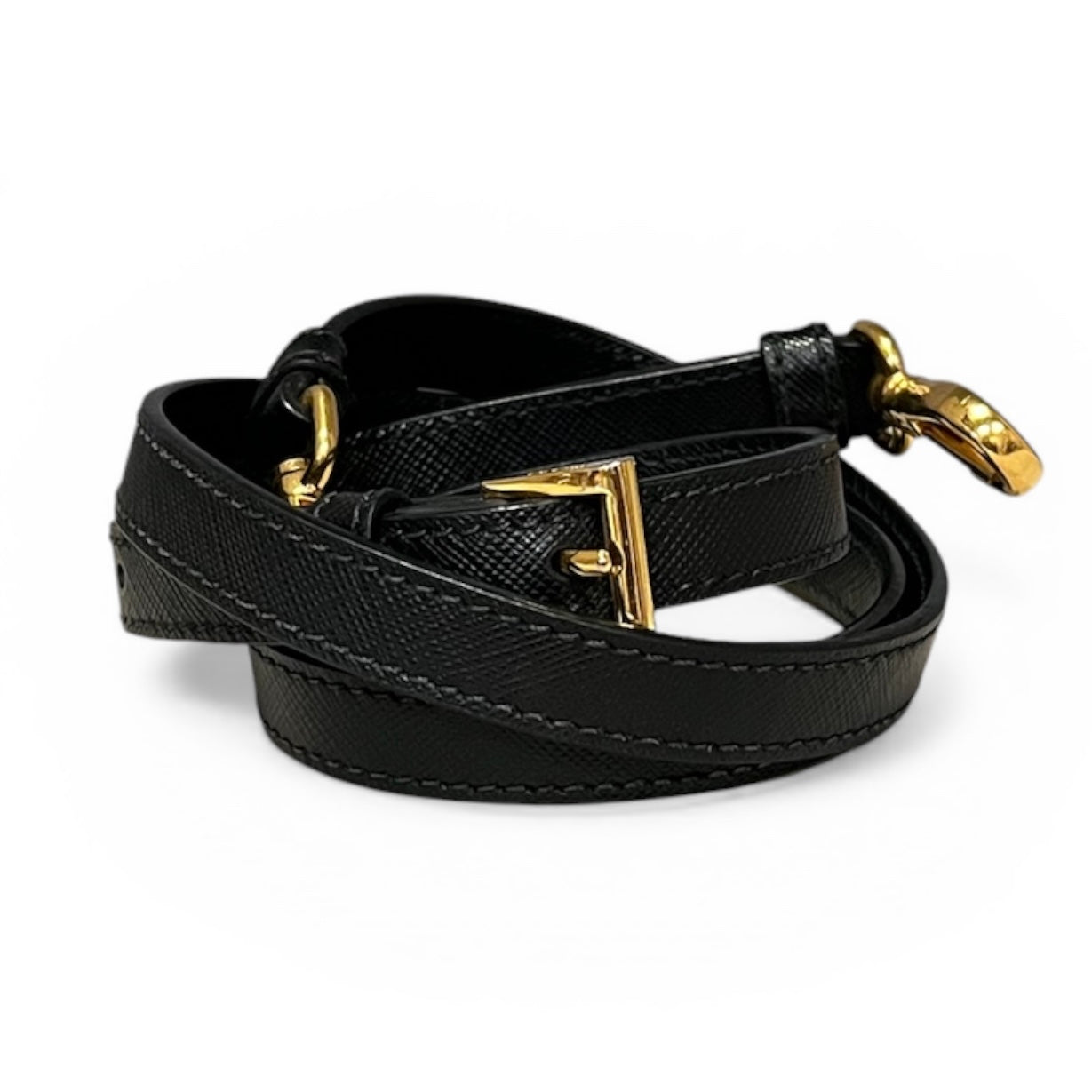 PRADA Large Saffiano Double Tote in Black