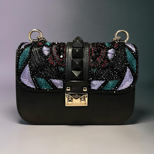 VALENTINO Glam Lock Embellished Bag