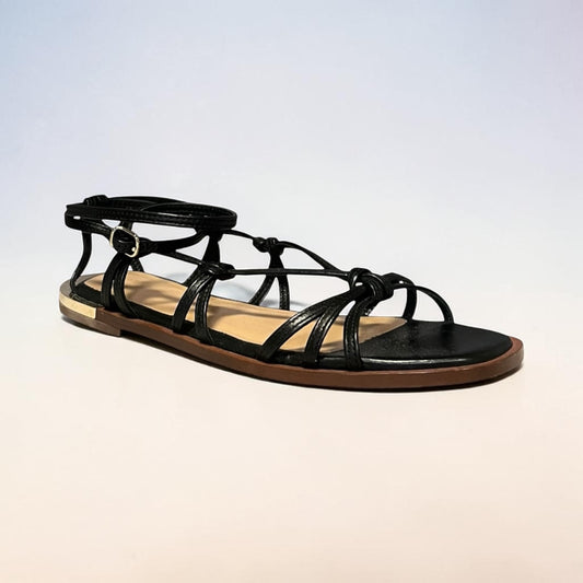 CHLOE Uma Gladiator Knot Sandals in Black | 39