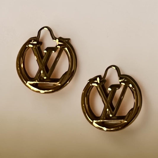 LOUIS VUITTON Louise PM Hoop Earrings