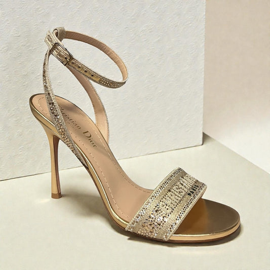 DIOR Dway Heeled Sandal in Gold | 37