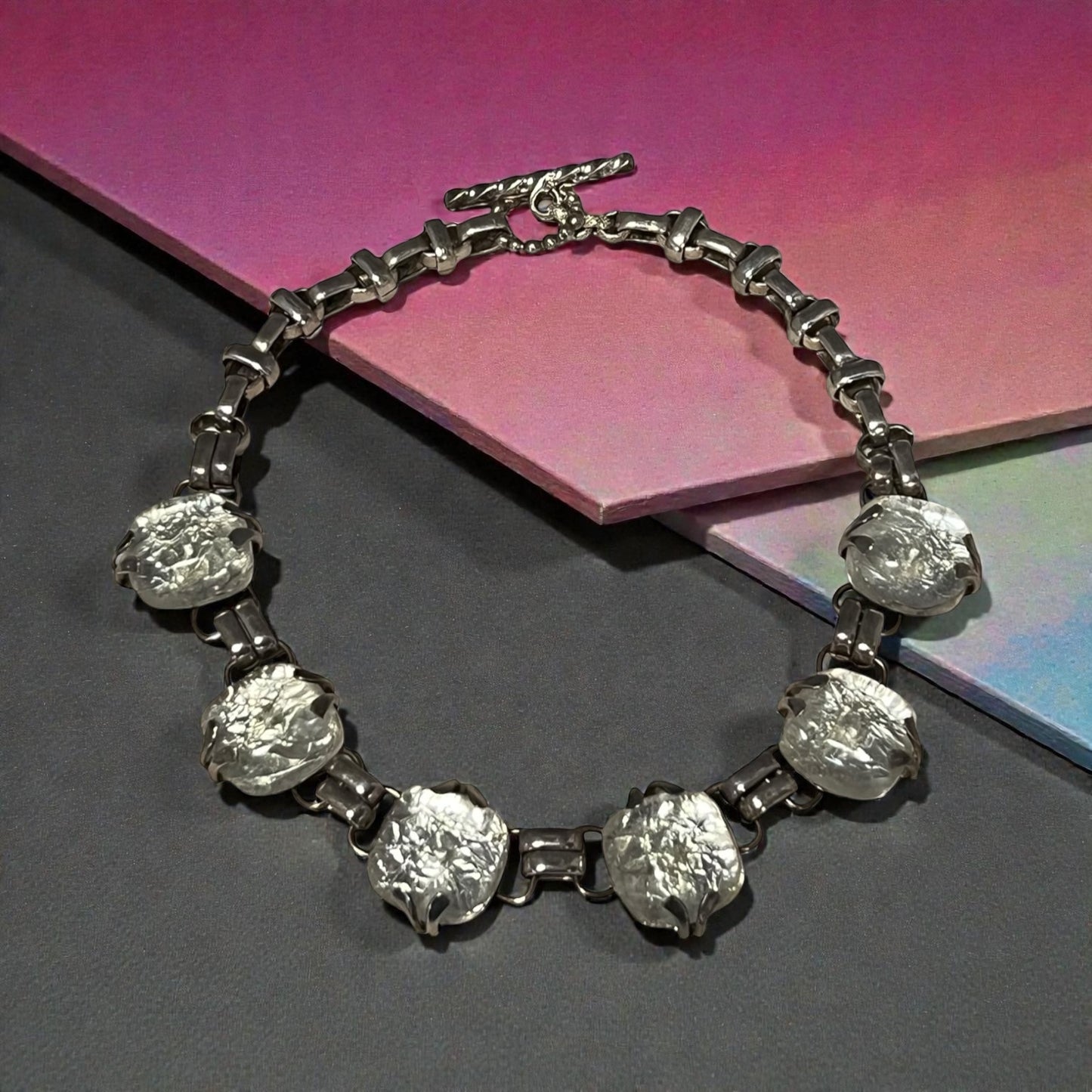 DOMINIQUE AURIENTIS Glass Station Necklace | Vintage