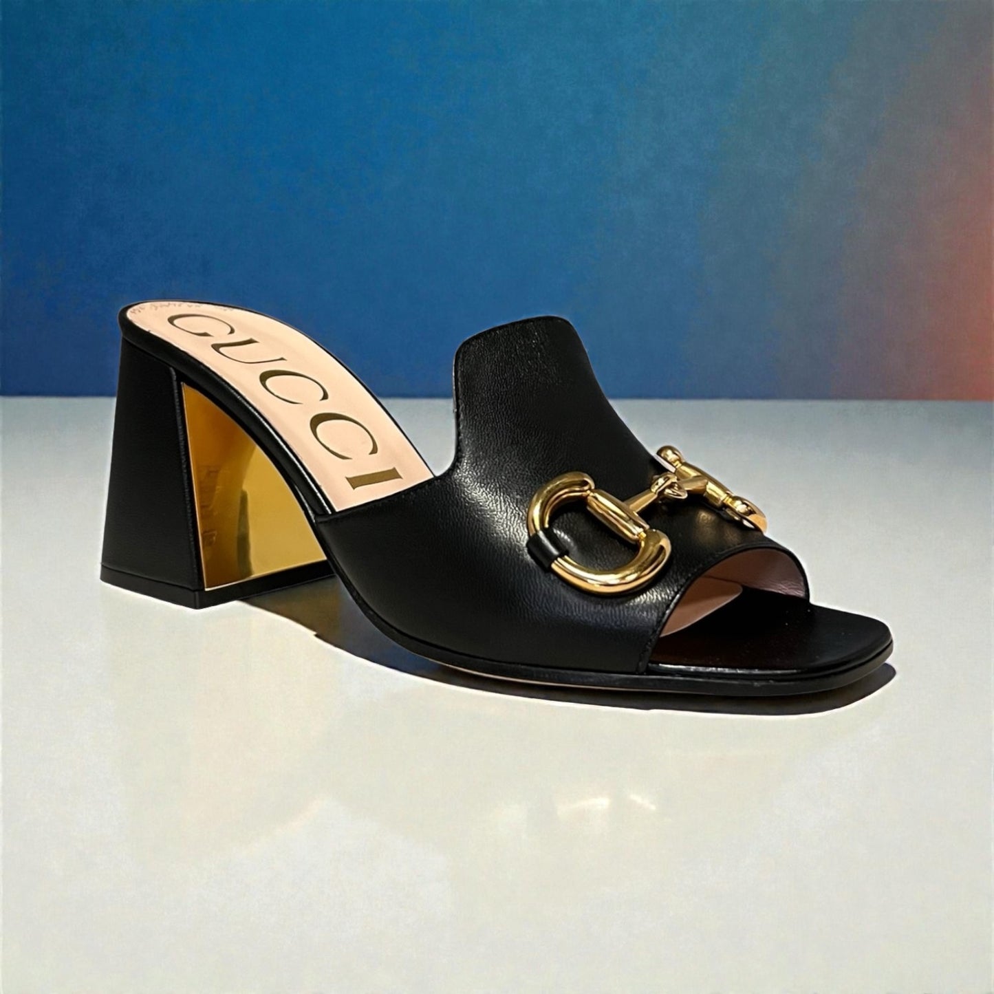 GUCCI Charlotte Horsebit Mules in Black | 38