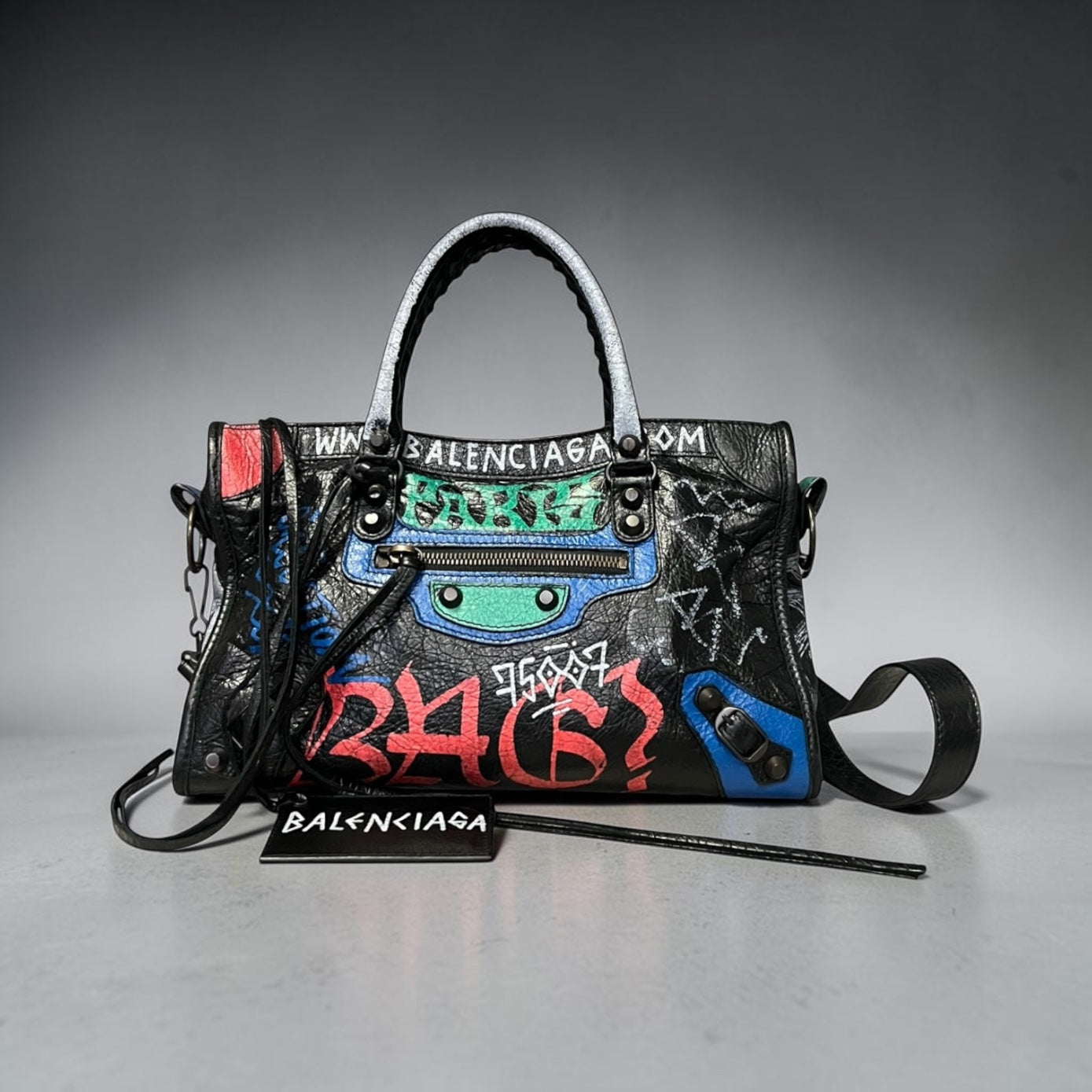 BALENCIAGA Grafitti City Bag