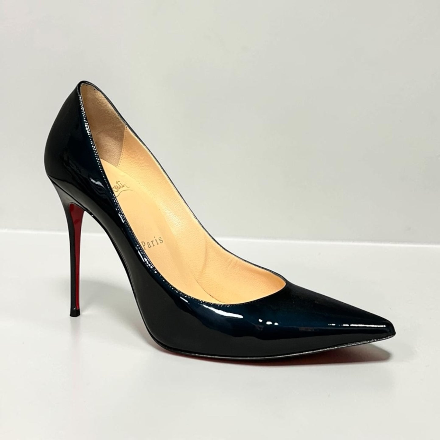 CHRISTIAN LOUBOUTIN Patent Pump in Marine Blue | 38