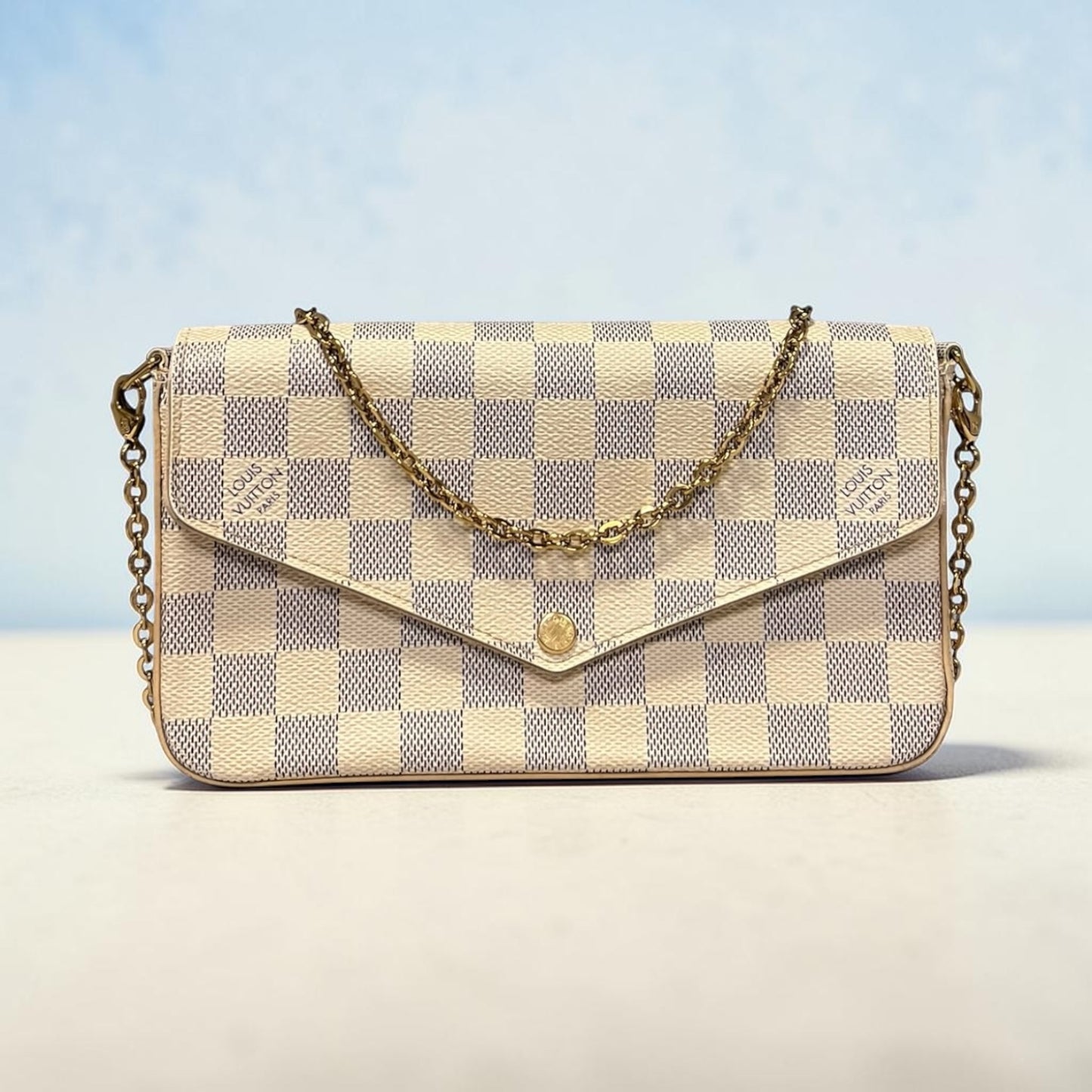 LOUIS VUITTON Pochette Felicie Damier Azur