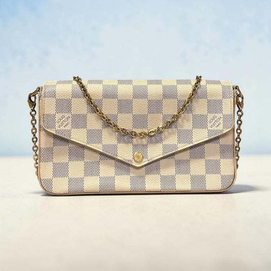 LOUIS VUITTON Pochette Felicie Damier Azur