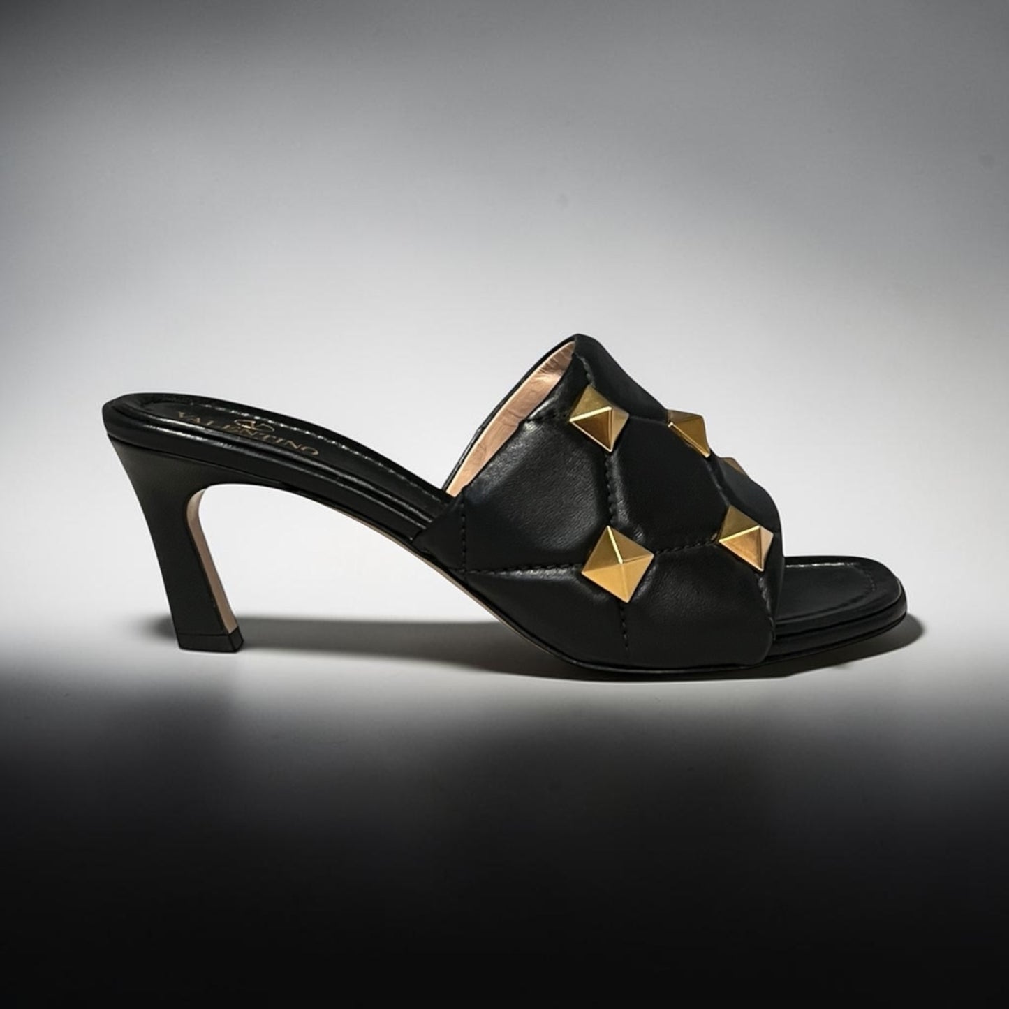 VALENTINO Roman Stud Mules in Black | 39