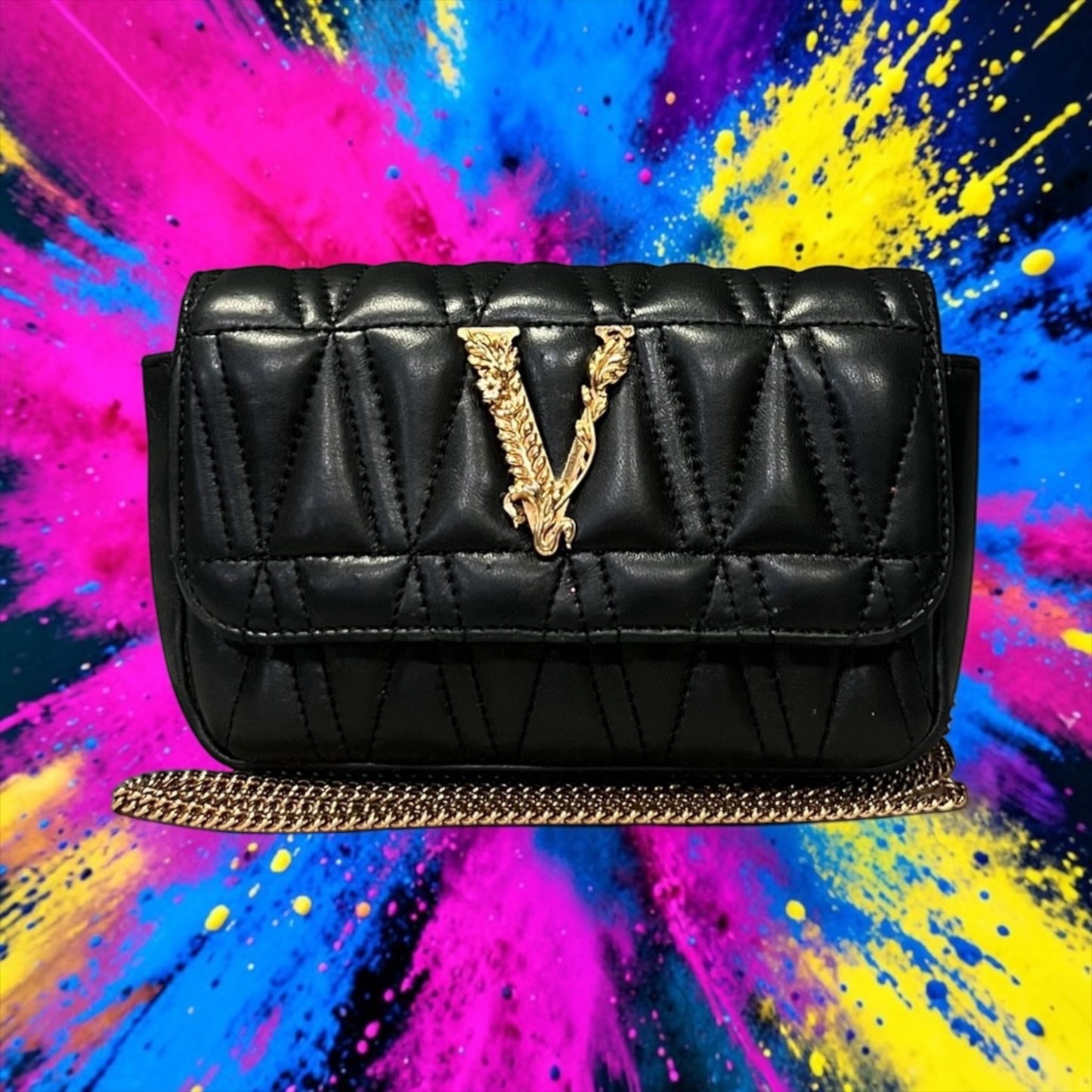 VERSACE Virtus Mini Bag in Black