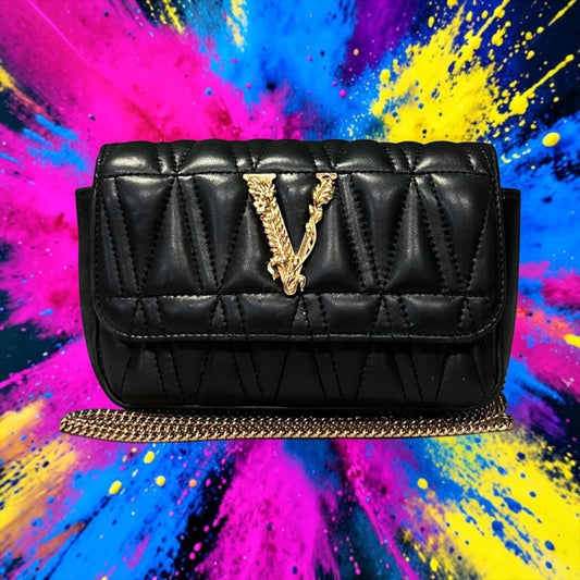 VERSACE Virtus Mini Bag in Black