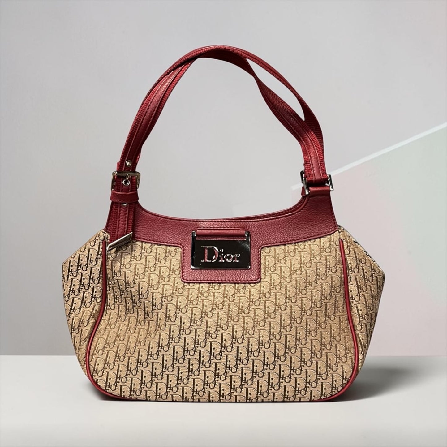 DIOR Diorissimo Street Chic Shoulder Bag in Red