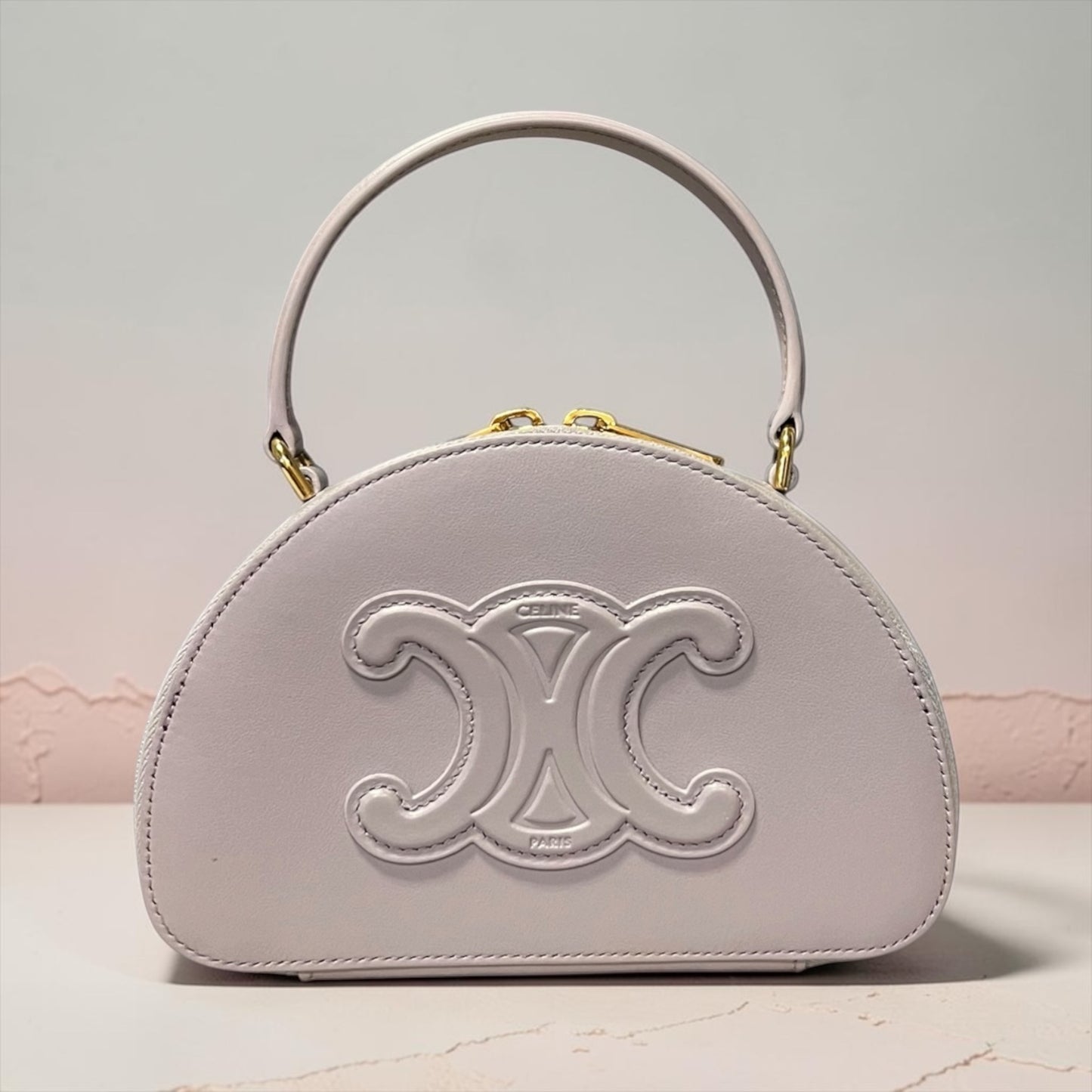 CELINE Triomphe Half moon Top Handle Crossbody in Lavender
