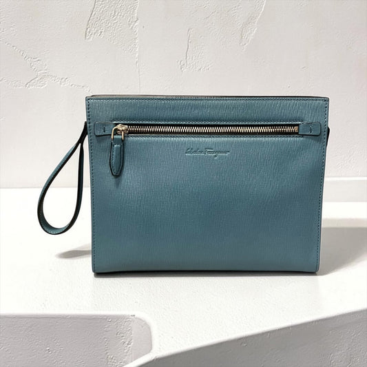 FERRAGAMO Wristlet Pouch in Blue
