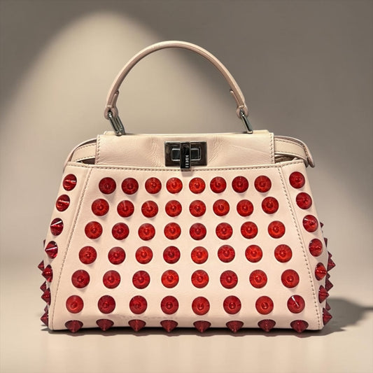 FENDI Spike Mini Peekaboo Handbag