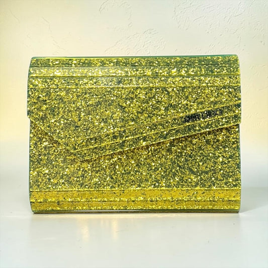 JIMMY CHOO Candy Clutch in Lemon Lime