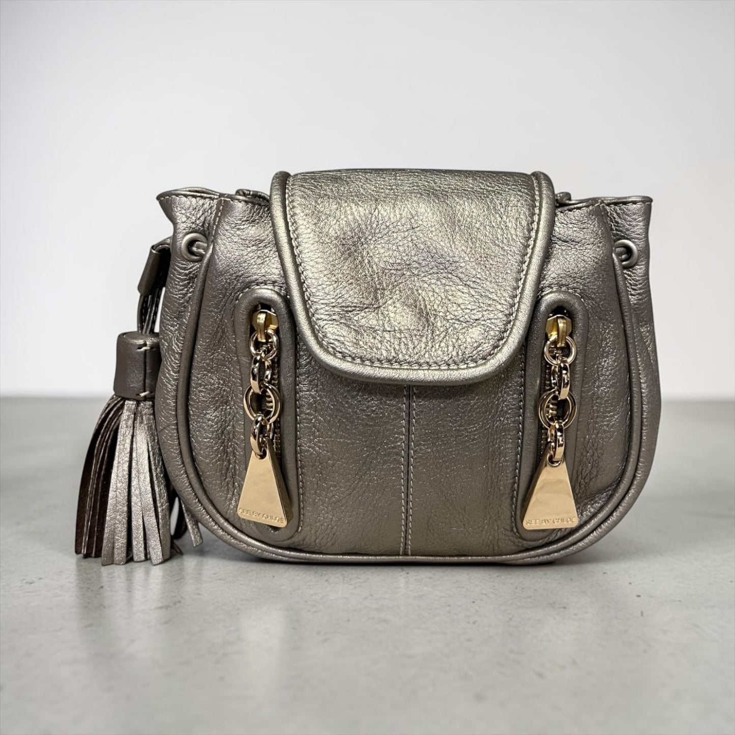 SEE BY CHLOE Metallic Tassel Crossbody