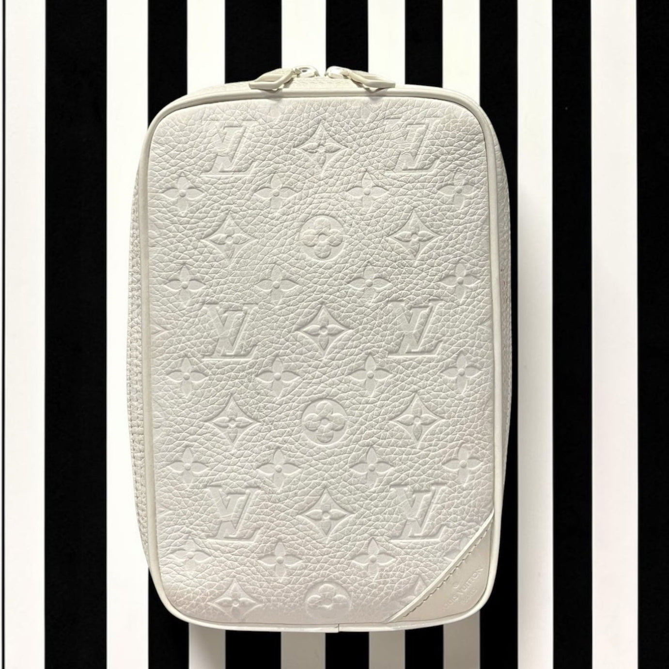 LOUIS VUITTON Taurillion Wristlet Belt Bag in White