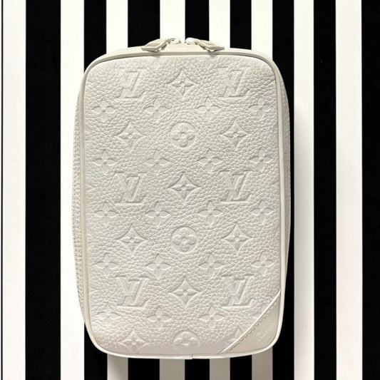 LOUIS VUITTON Taurillion Wristlet Belt Bag in White