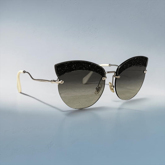MIU MIU Glitter Cat Eye Sunglasses