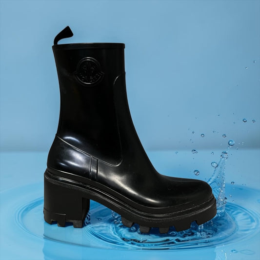 MONCLER Loftgrip Rain Boots in Black | 40