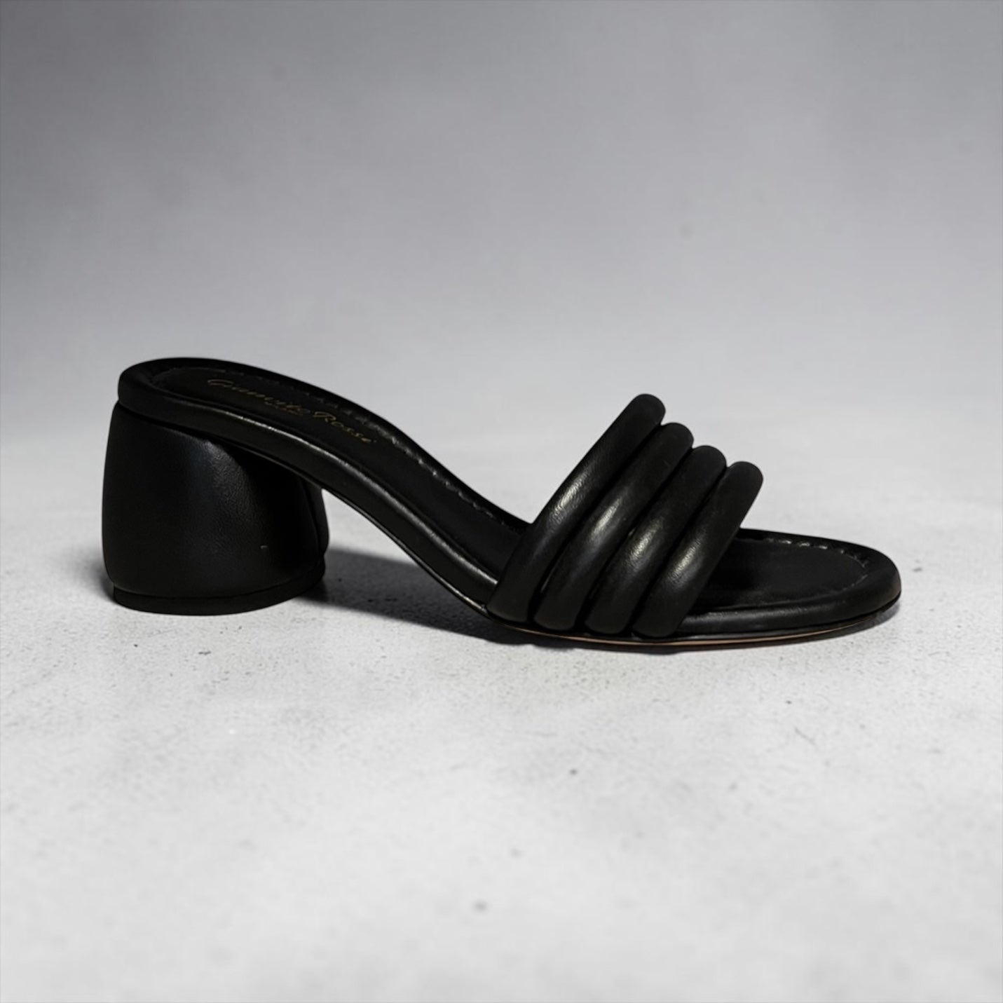 GIANVITO ROSSI Banded Mules in Black | 37.5