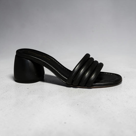 GIANVITO ROSSI Banded Mules in Black | 37.5