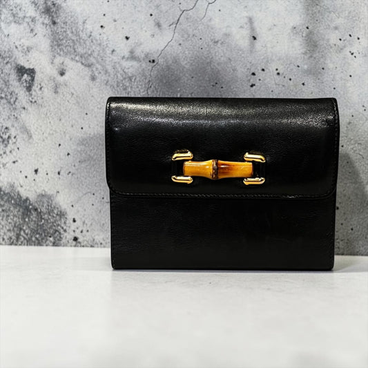 GUCCI Bamboo Wallet in Black
