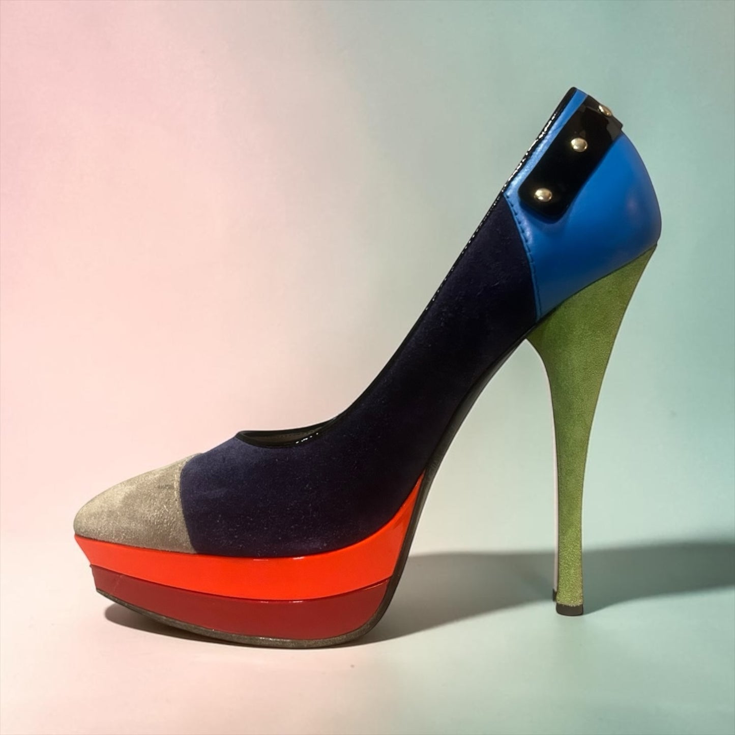VERSACE Multicolor Platform Pump | 38