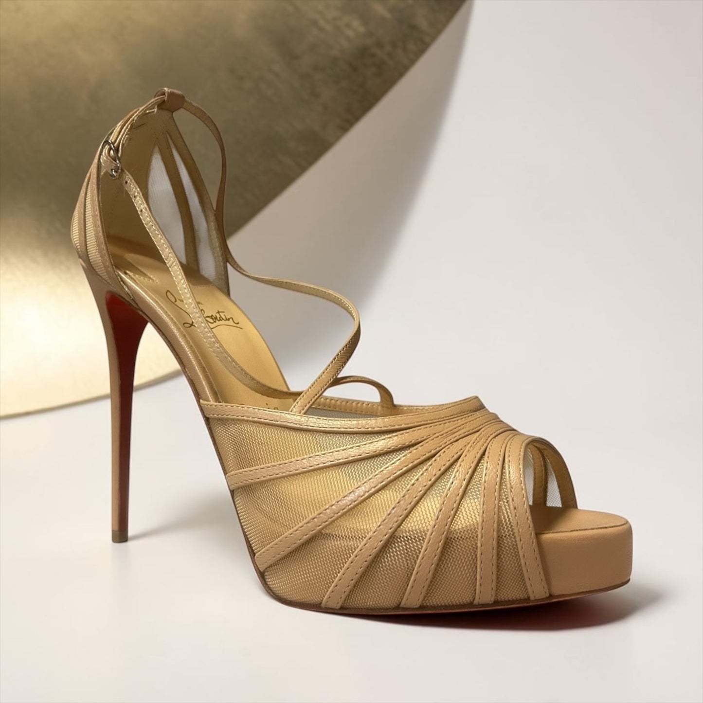 LOUBOUTIN Filamenta 120 Sandals in Nude | 39.5