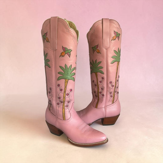 PETITE PALOMA Isla Cowgirl Boots in Pink | 37.5