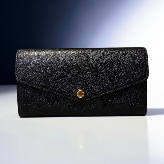 LOUIS VUITTON Sarah Wallet in Navy Monogram Empreinte Leather