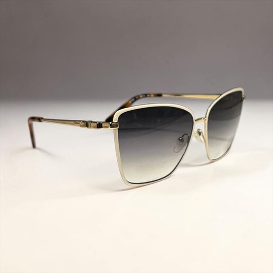 FERRAGAMO Metal Cat Eye Sunglasses Ivory