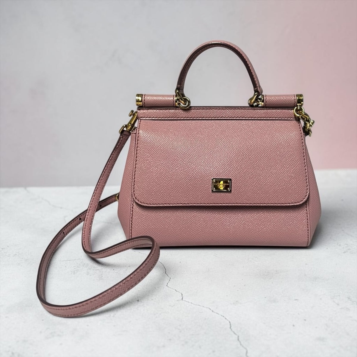DOLCE & GABBANA Mini Sicily Handbag in Pink