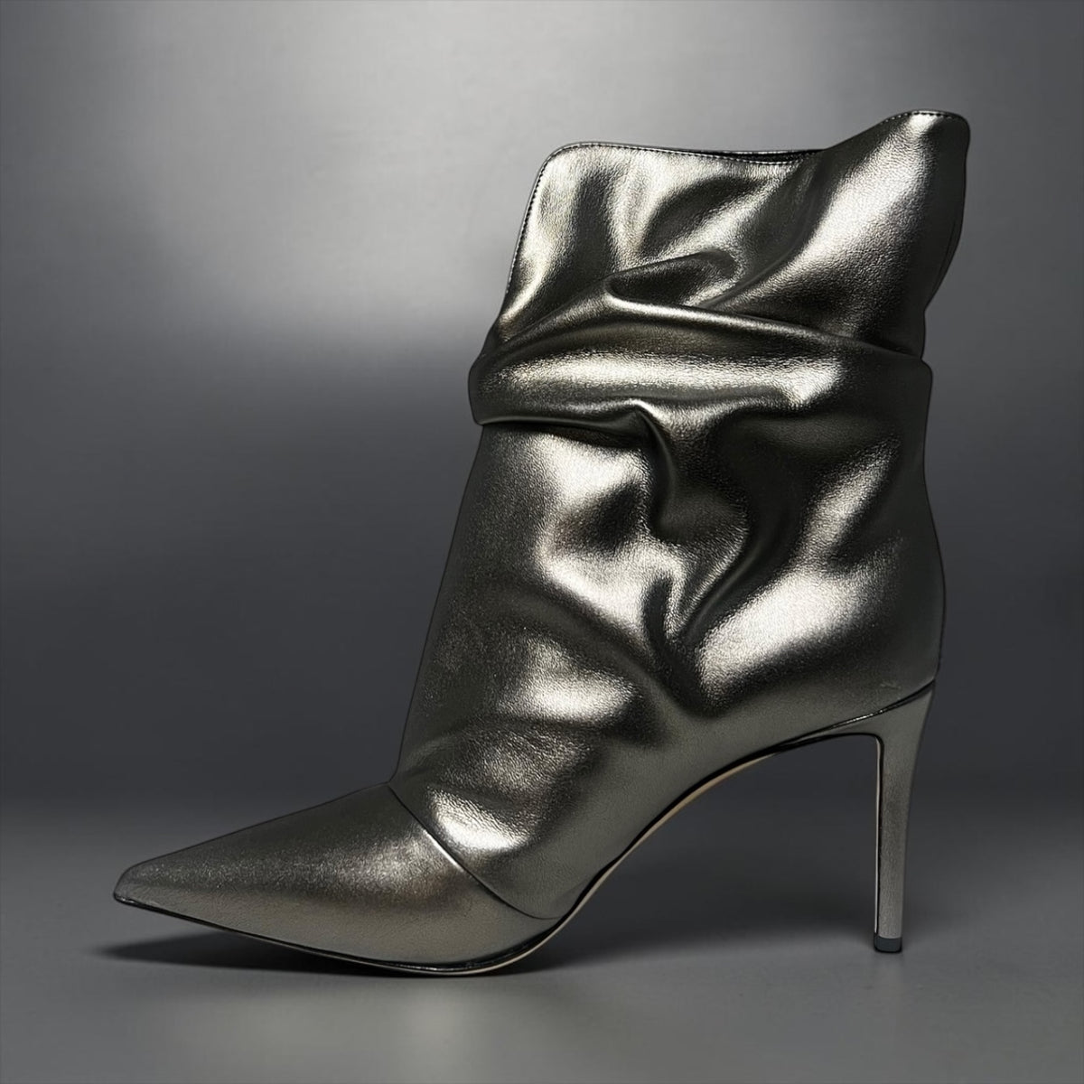GIUSEPPE ZANOTTI Scrunch Booties in Pewter | 41