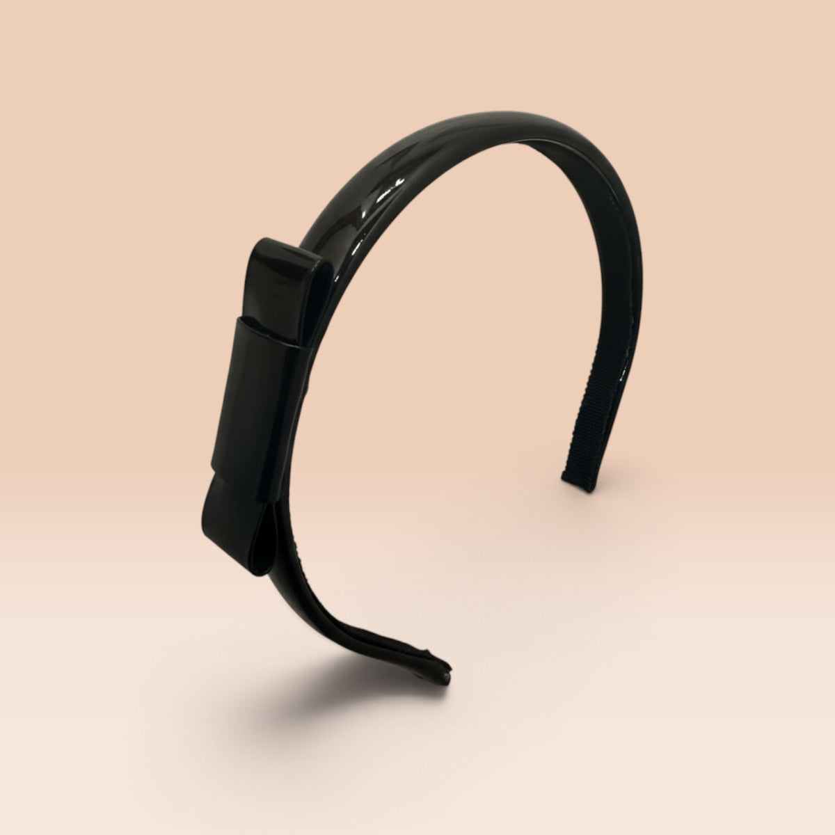 MIU MIU Patent Bow Headband in Black