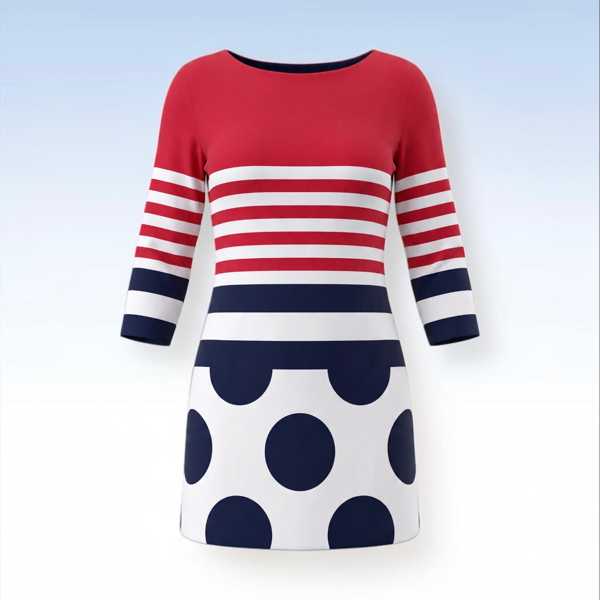 MOSCHINO Stripe Dot Dress | S