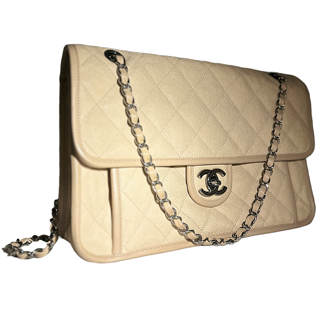 CHANEL French Riviera Large Flap Bag