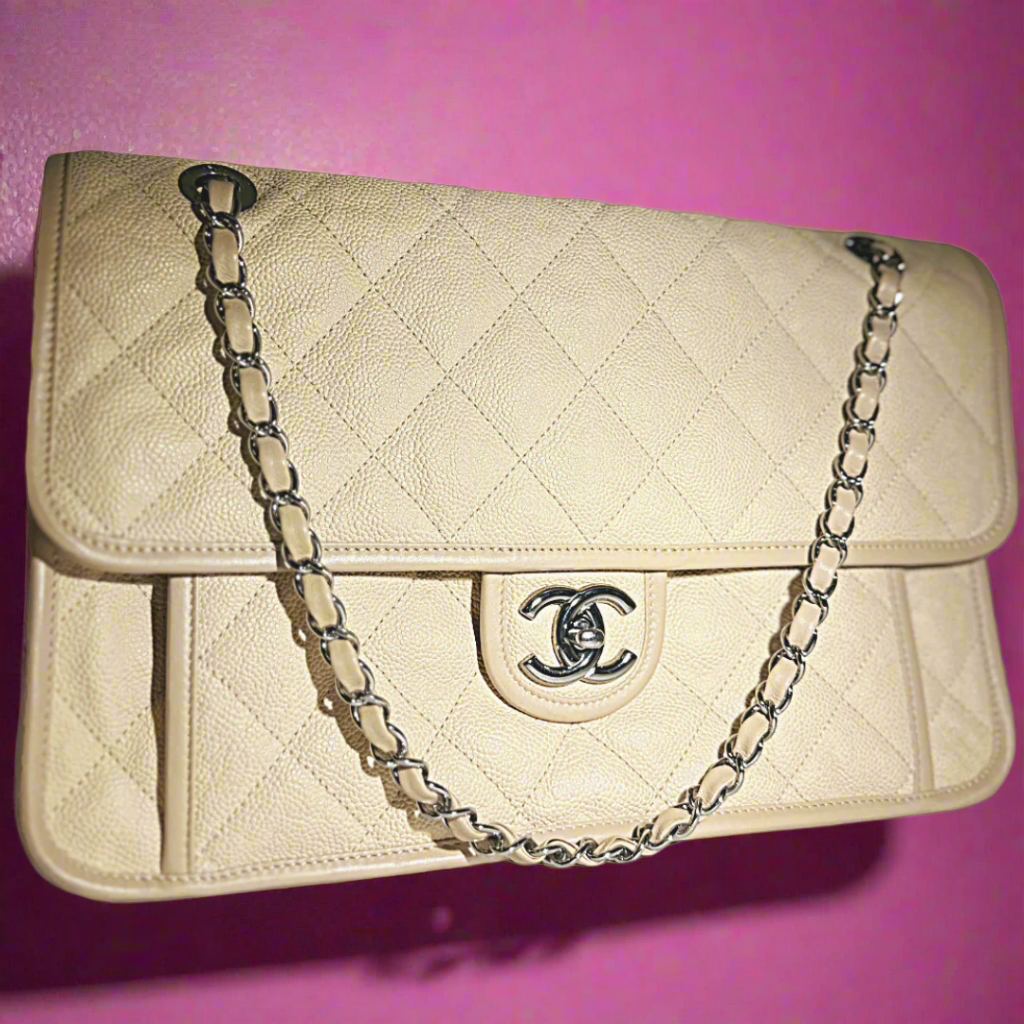 CHANEL French Riviera Large Flap Bag