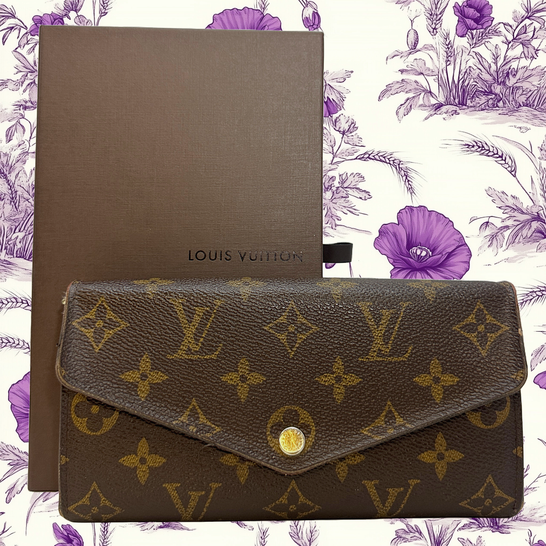 LOUIS VUITTON  Monogram Portefeuille Sarah Long Wallet