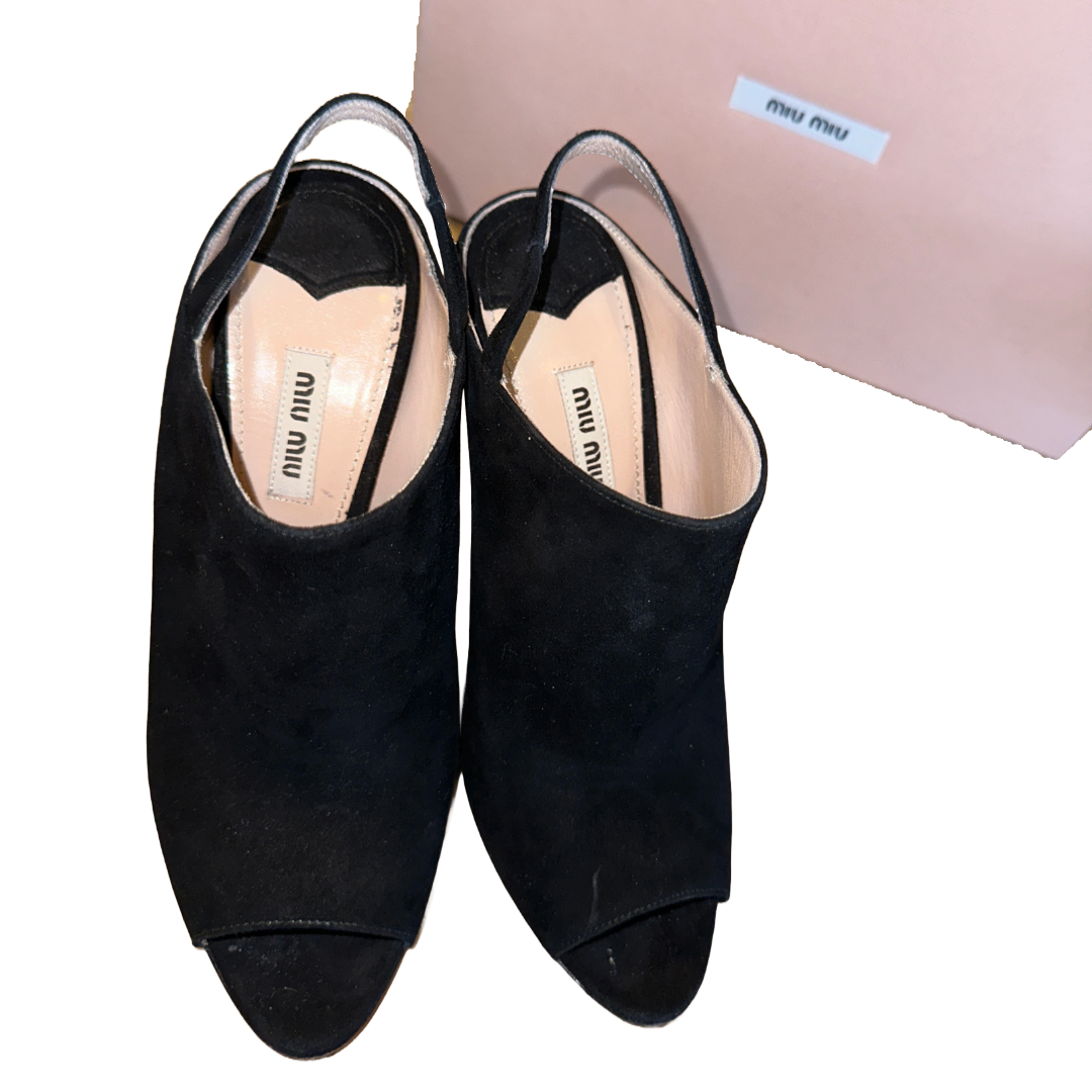 MIU MIU Suede Glove Pump | Size 37.5