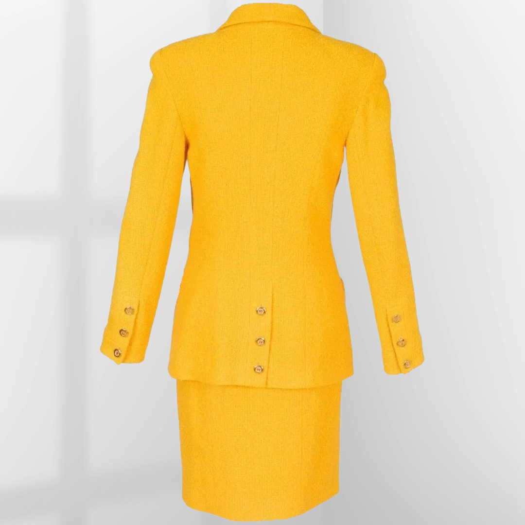 Chanel Yellow Wool Skirt Suit – Collection 19 (US Size 6-8)